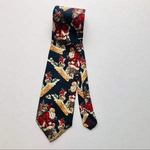 Santa Claus Tie by Boston Traders 100% Silk